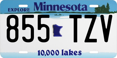 MN license plate 855TZV