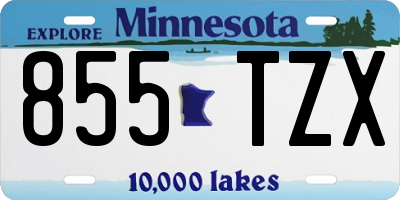 MN license plate 855TZX