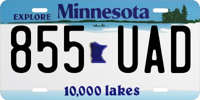 MN license plate 855UAD