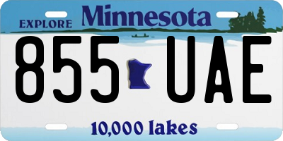 MN license plate 855UAE