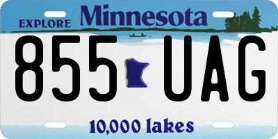 MN license plate 855UAG