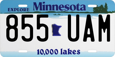 MN license plate 855UAM
