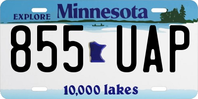 MN license plate 855UAP