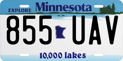 MN license plate 855UAV
