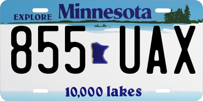 MN license plate 855UAX