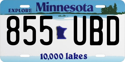 MN license plate 855UBD