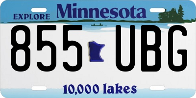 MN license plate 855UBG