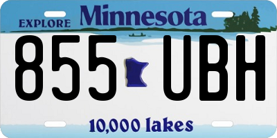 MN license plate 855UBH