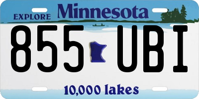 MN license plate 855UBI