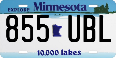 MN license plate 855UBL