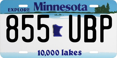 MN license plate 855UBP