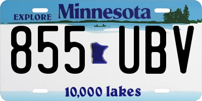 MN license plate 855UBV