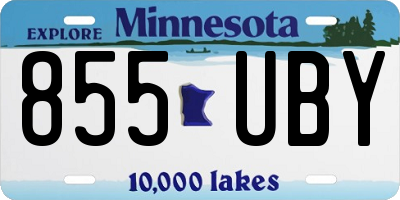 MN license plate 855UBY