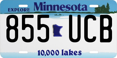 MN license plate 855UCB