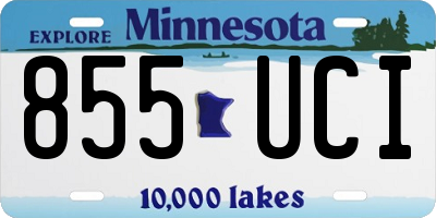 MN license plate 855UCI