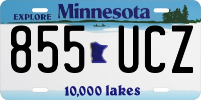 MN license plate 855UCZ