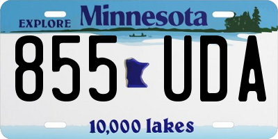 MN license plate 855UDA