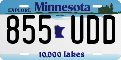 MN license plate 855UDD