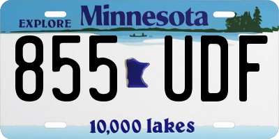 MN license plate 855UDF