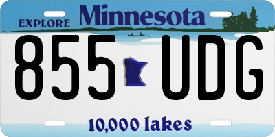 MN license plate 855UDG