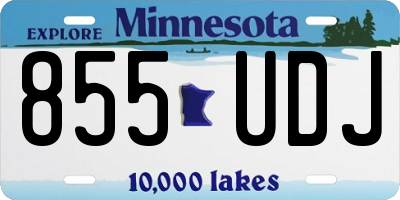 MN license plate 855UDJ