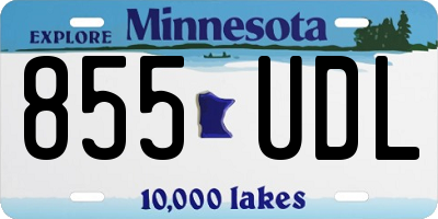 MN license plate 855UDL