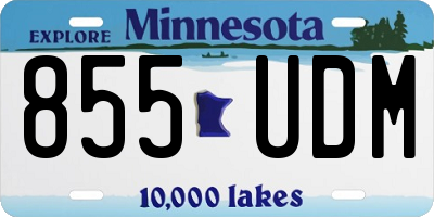 MN license plate 855UDM