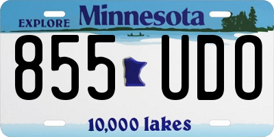 MN license plate 855UDO