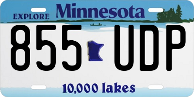 MN license plate 855UDP