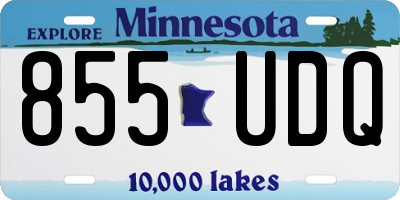 MN license plate 855UDQ