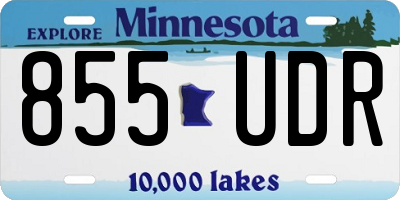 MN license plate 855UDR