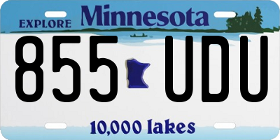 MN license plate 855UDU