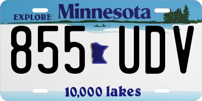 MN license plate 855UDV