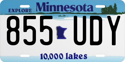 MN license plate 855UDY