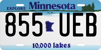 MN license plate 855UEB