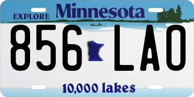 MN license plate 856LAO