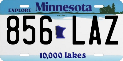 MN license plate 856LAZ