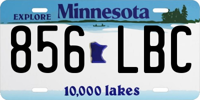 MN license plate 856LBC
