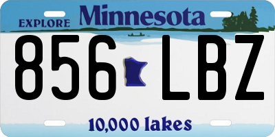 MN license plate 856LBZ