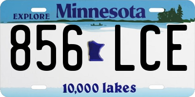 MN license plate 856LCE