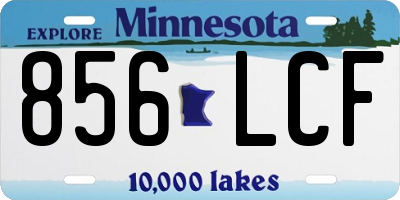 MN license plate 856LCF