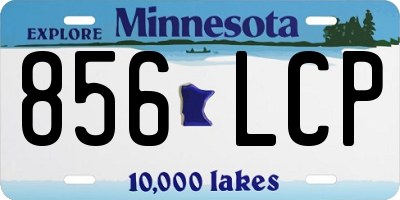MN license plate 856LCP