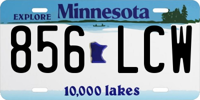 MN license plate 856LCW