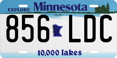 MN license plate 856LDC