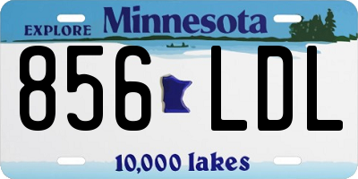 MN license plate 856LDL