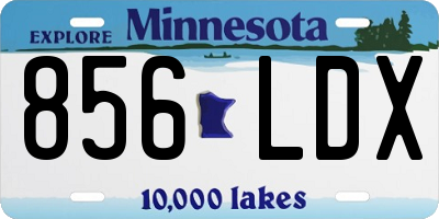 MN license plate 856LDX