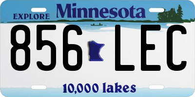 MN license plate 856LEC
