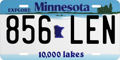 MN license plate 856LEN