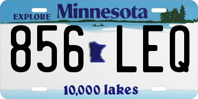 MN license plate 856LEQ