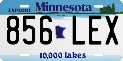 MN license plate 856LEX